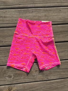 Offline by Aerie Bright Pink & Orange Athletic Bike Shorts